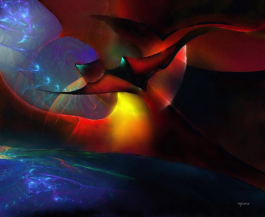The Firebird Painting by Wolfgang Schweizer