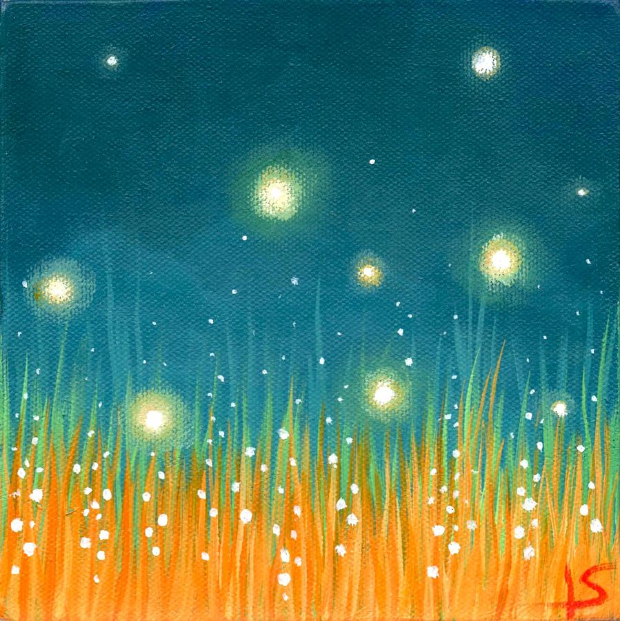 The Firefly Dance Painting by Lisa Stevens