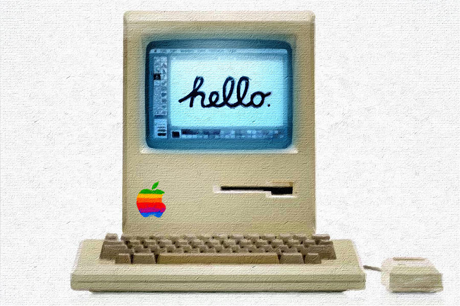 Vintage Painting - Hello Apple 2 by Tony Rubino