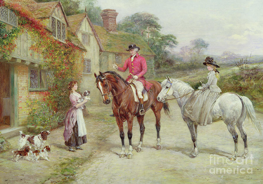 The first break in the family by Heywood Hardy Painting by Heywood Hardy