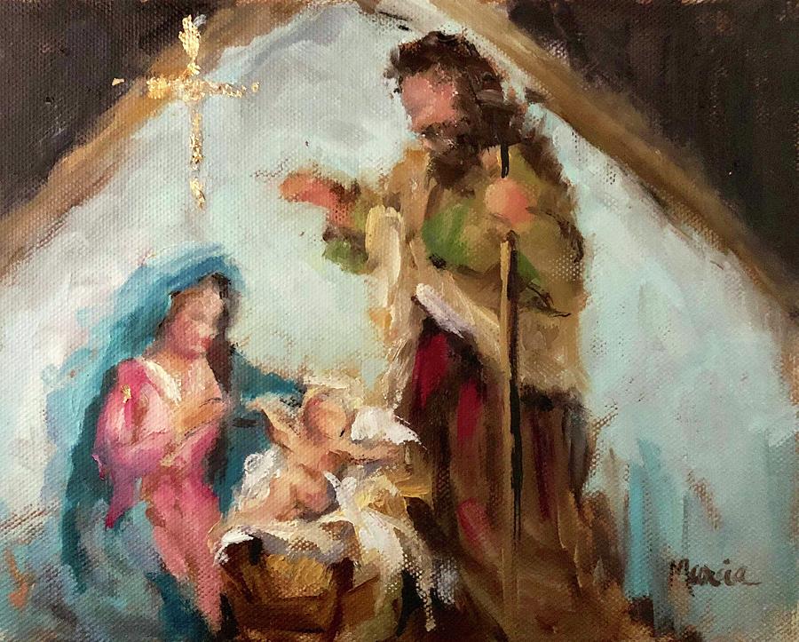 The First Christmas Painting by Marcia Hodges
