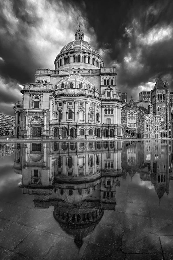 The First Church of Christ Scientist BW Photograph by Susan Candelario