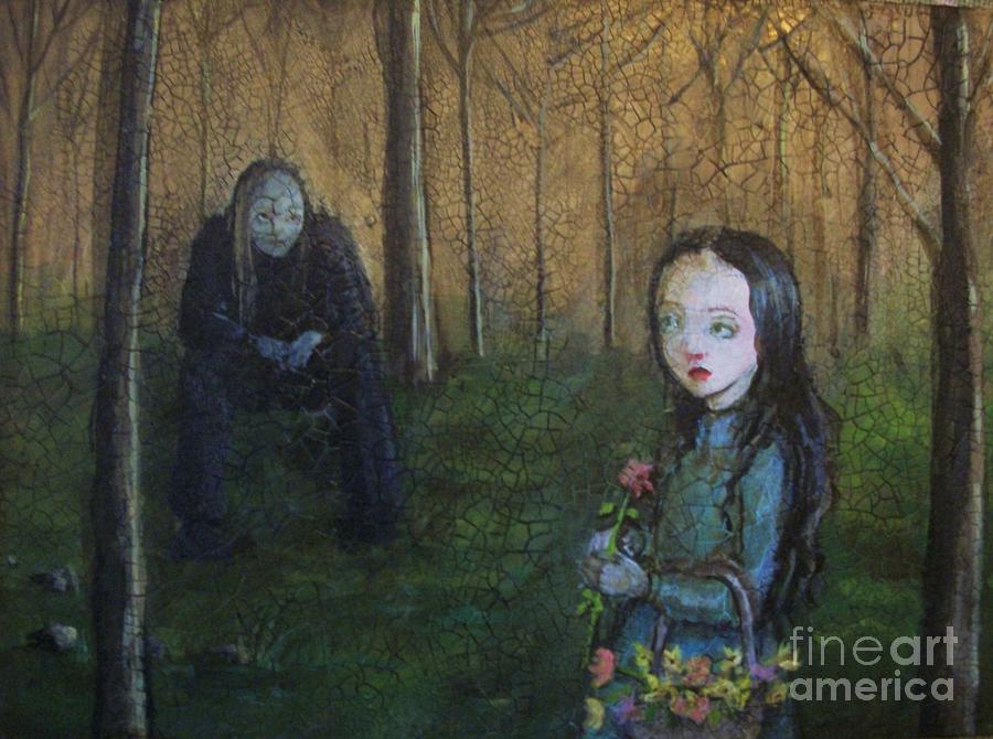 The first encounter with the vampire Painting by Mya Fitzpatrick