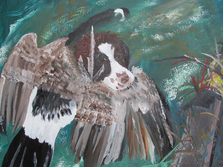 The First Retrieve Painting by Susan Voidets