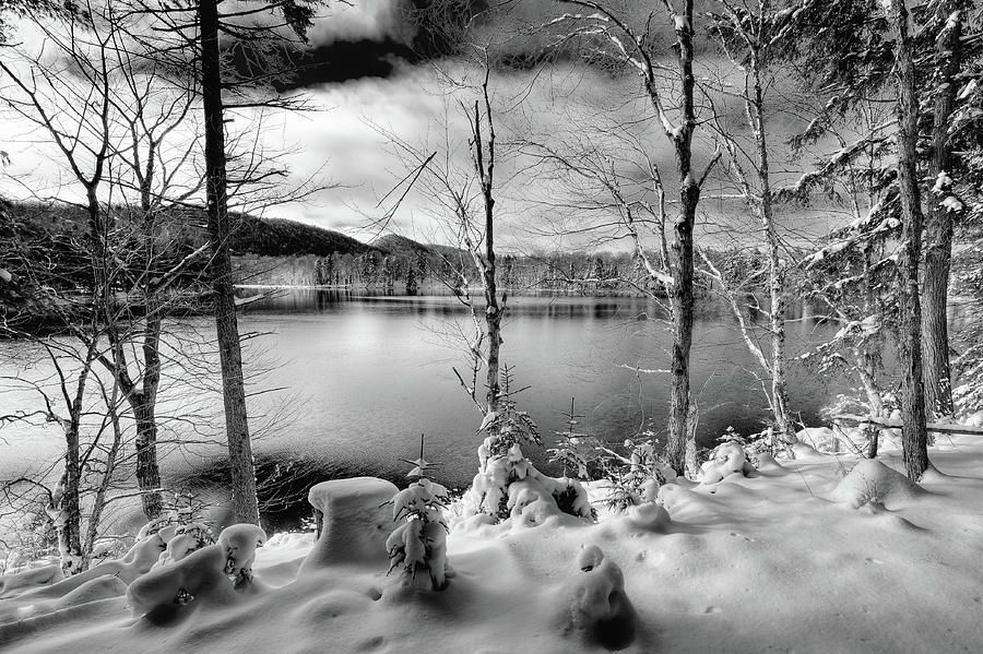 The First Snow on West Lake Photograph by David Patterson
