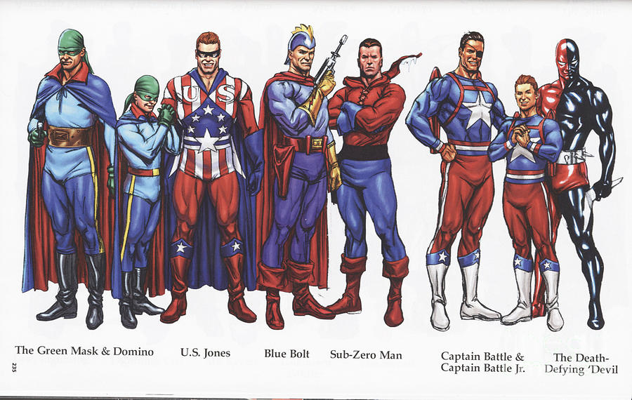 The first super hero team Painting by Vintage Collectables