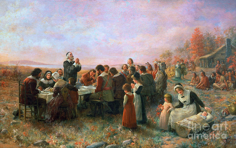 Augusta Painting - The First Thanksgiving by Granger