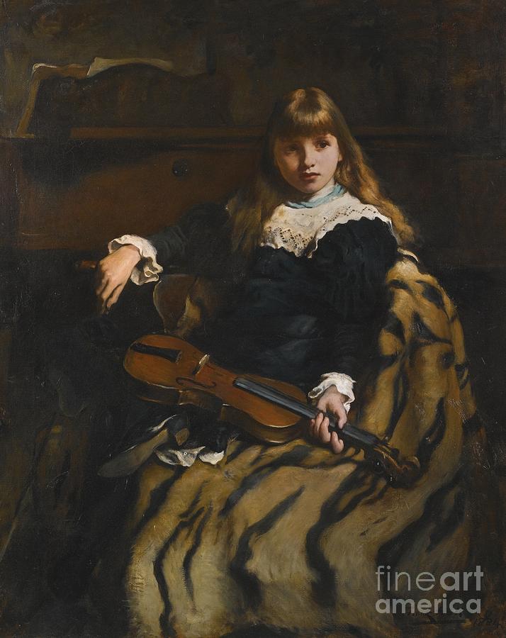 Frank Holl Painting - The First Violin by MotionAge Designs