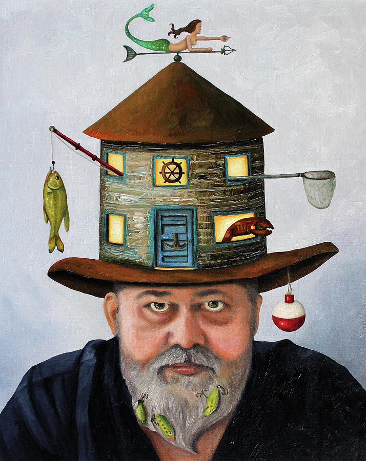 The Fisherman Painting by Leah Saulnier The Painting Maniac