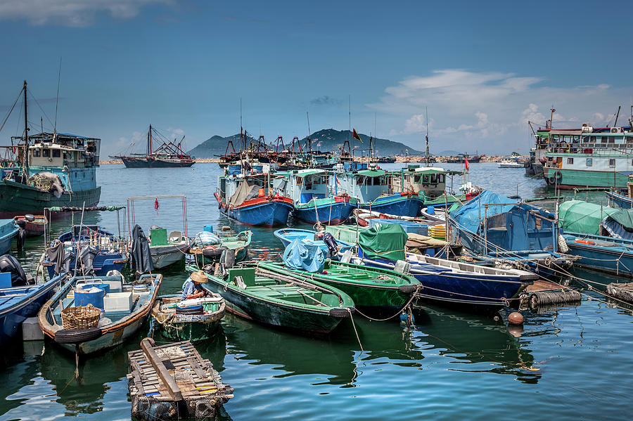 The Fishing Boats of Cheung Chau Photograph by Michael Lees