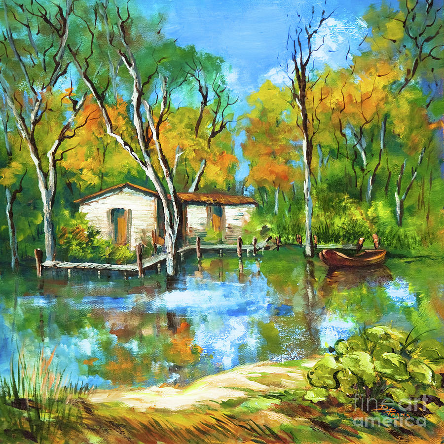 The Fishing Camp Painting by Dianne Parks
