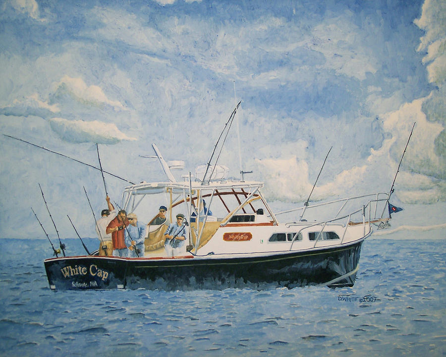 The Fishing Charter - Cape Cod Bay Painting by Dominic White