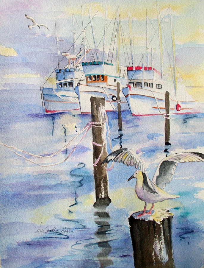 The Fishing Fleet Is In Painting by April McCarthy-Braca