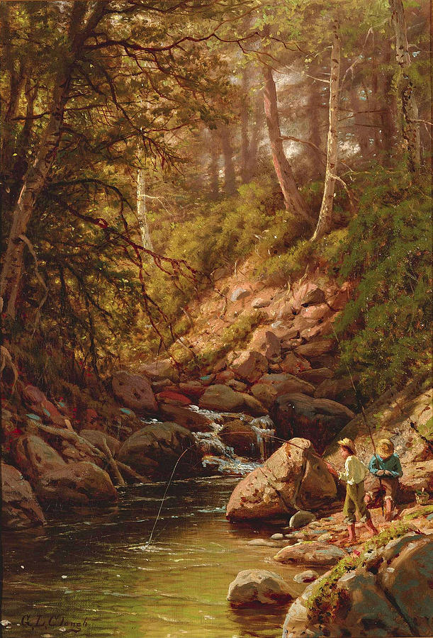 The Fishing Hole Painting by George Lafayette Clough