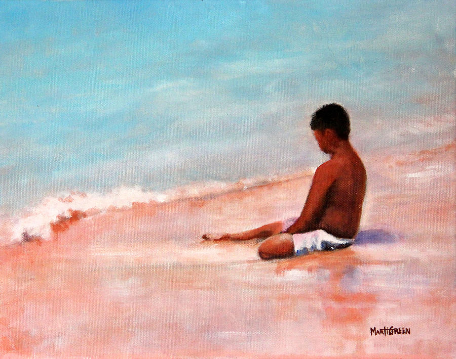 The First Wave of Summer Painting by Marti Green