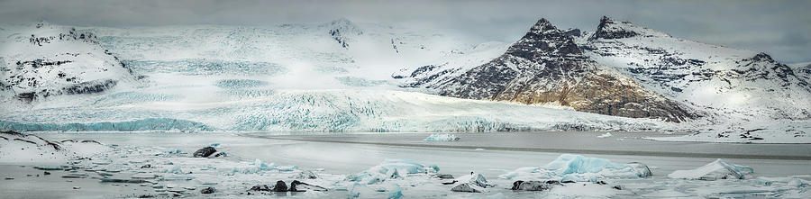 The Fjallajokull Glacier And Ice Lagoon. Photograph