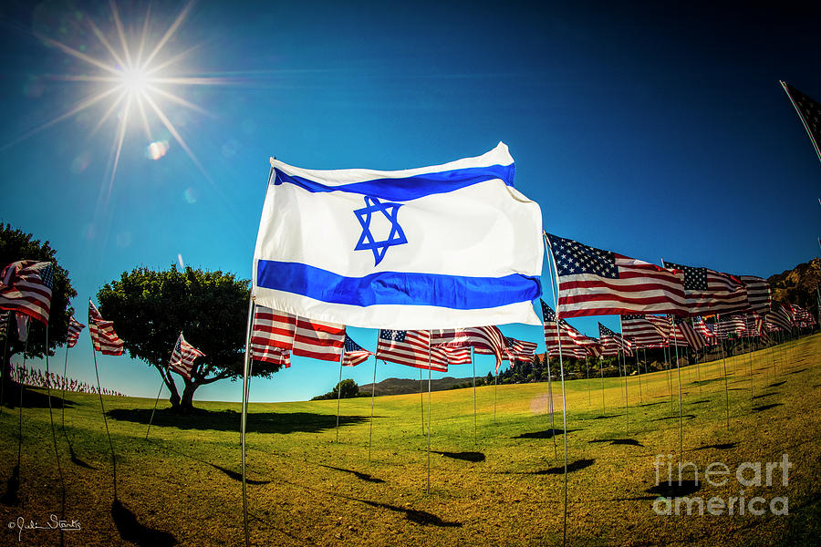 The Flag Of Israel Photograph