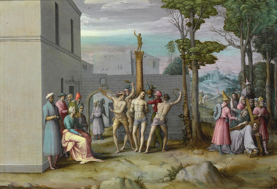 Bacchiacca Painting - The Flagellation by Bacchiacca