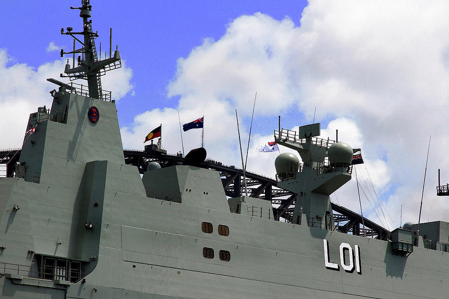 Flag Photograph - The Flags On HMAS Adelaide by Miroslava Jurcik