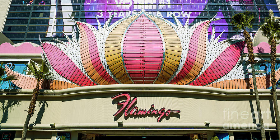 Las Vegas Photograph - The Flamingo Center Sign 2 to 1 Ratio by Aloha Art