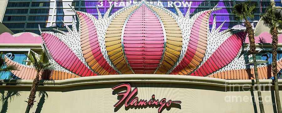 Las Vegas Photograph - The Flamingo Center Sign by Aloha Art