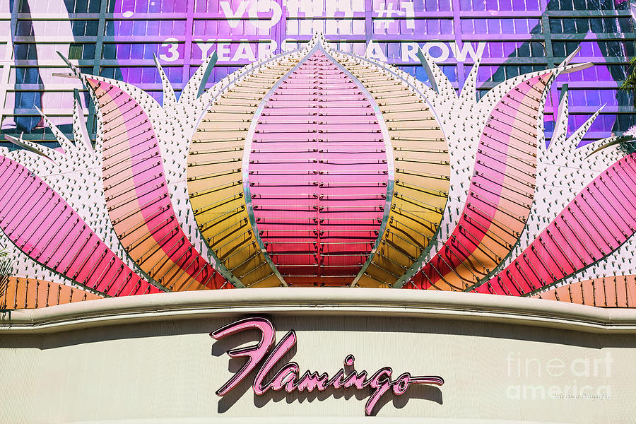 Las Vegas Photograph - The Flamingo Center Sign Only by Aloha Art