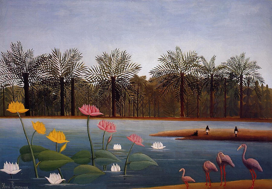 The Flamingoes Painting by Henri Rousseau