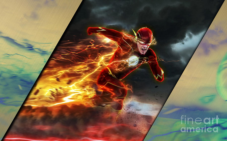 Superhero Mixed Media - The Flash Collection by Marvin Blaine