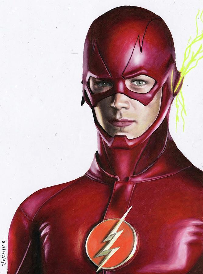 The Flash Fanart Drawing by Jasmina Susak Fine Art America