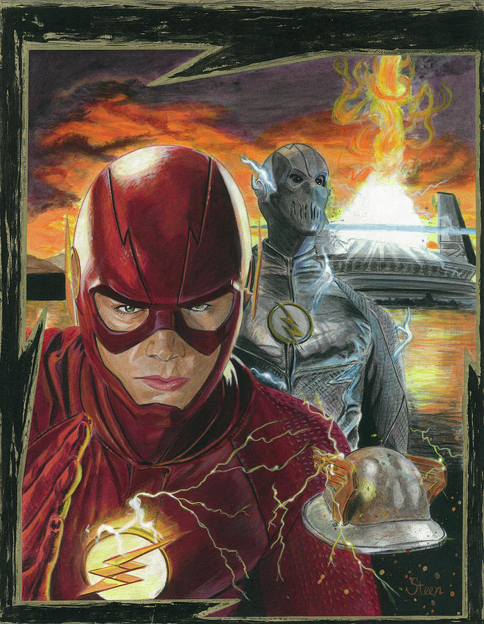 The Flash Painting - The Flash by Robert Steen
