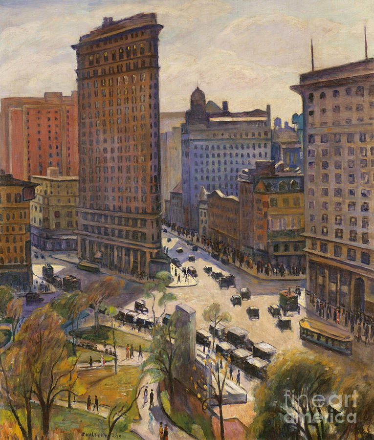 The Flatiron Building, 1919  Painting by Samuel Halpert