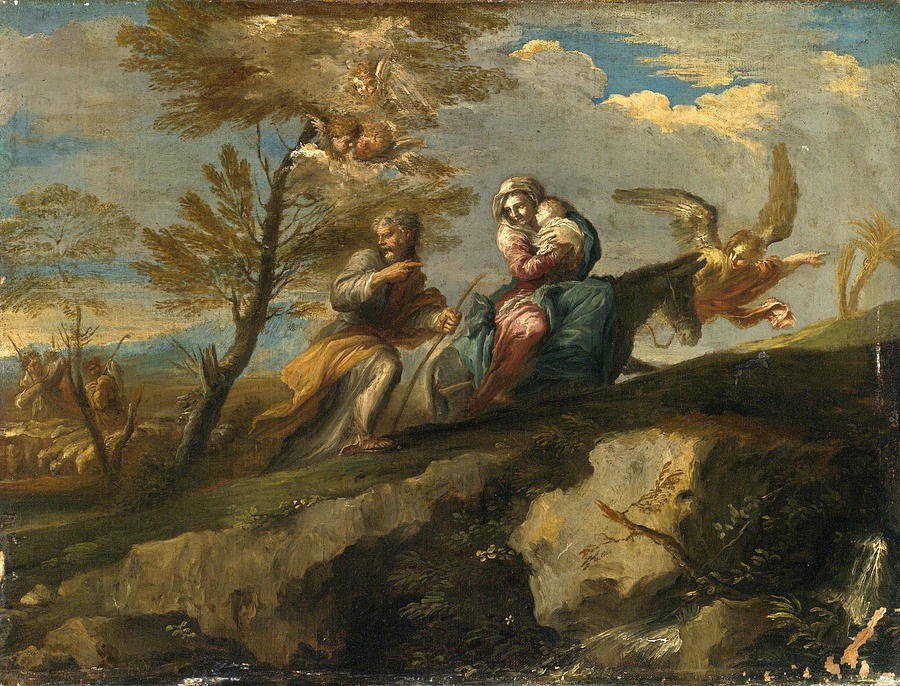 The Flight into Egypt Painting by Giovanni Battista Ranieri del Pace