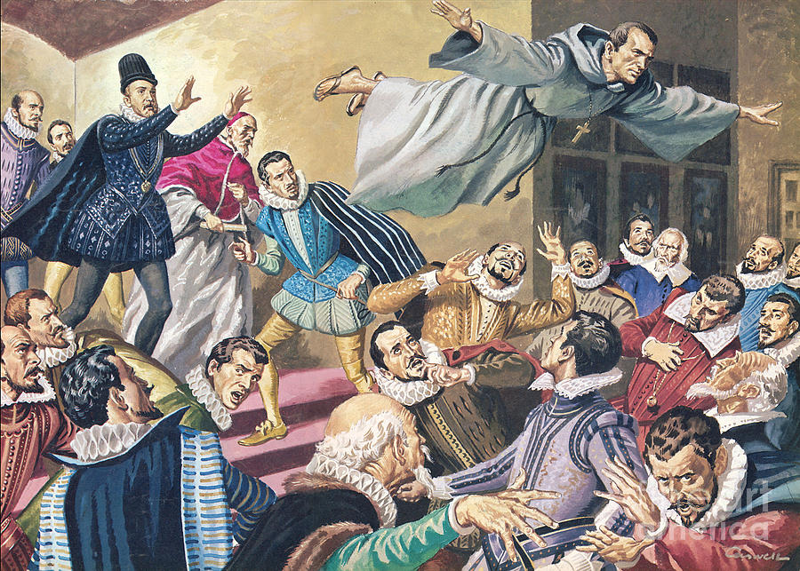 The Flight of Father Dominic Painting by English School