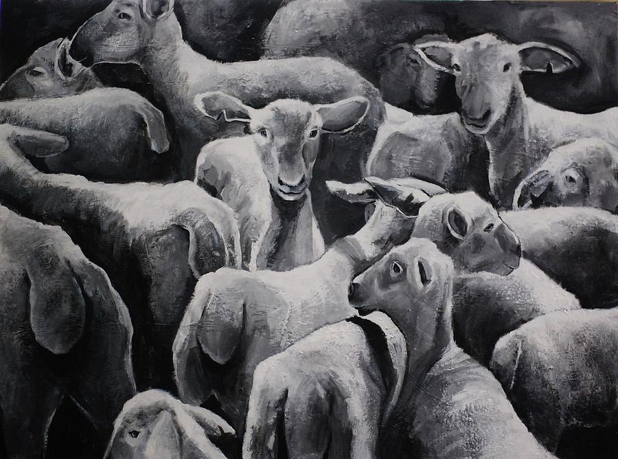 People Follow Like Sheep Painting by Jean Cormier