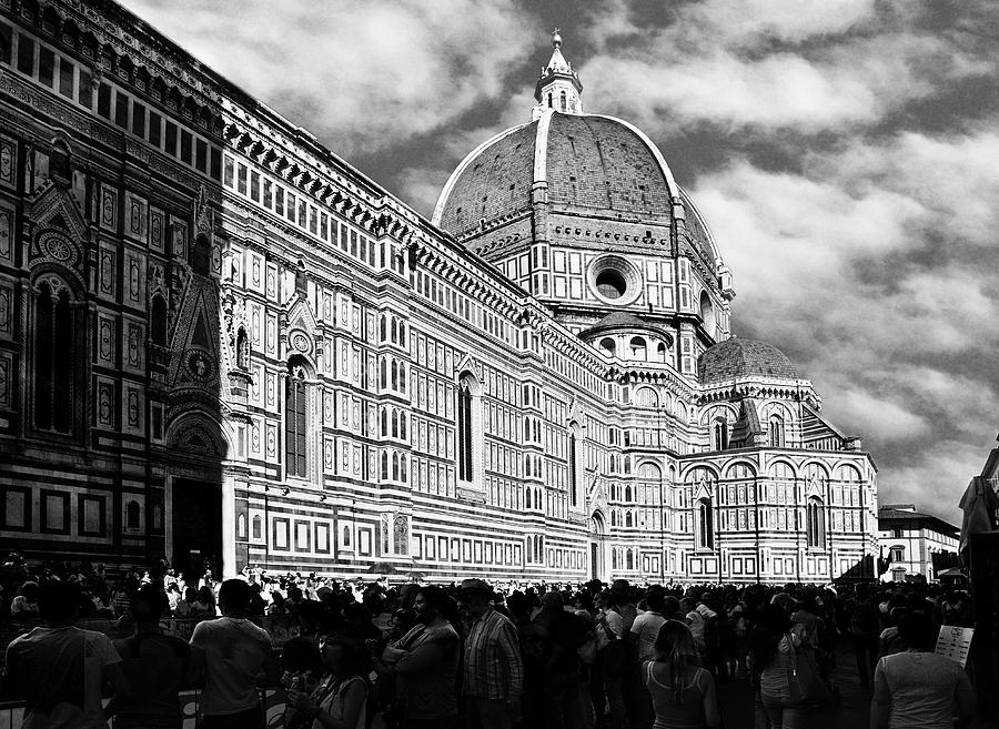 The Florence Duomo Framed By Shadows Photograph