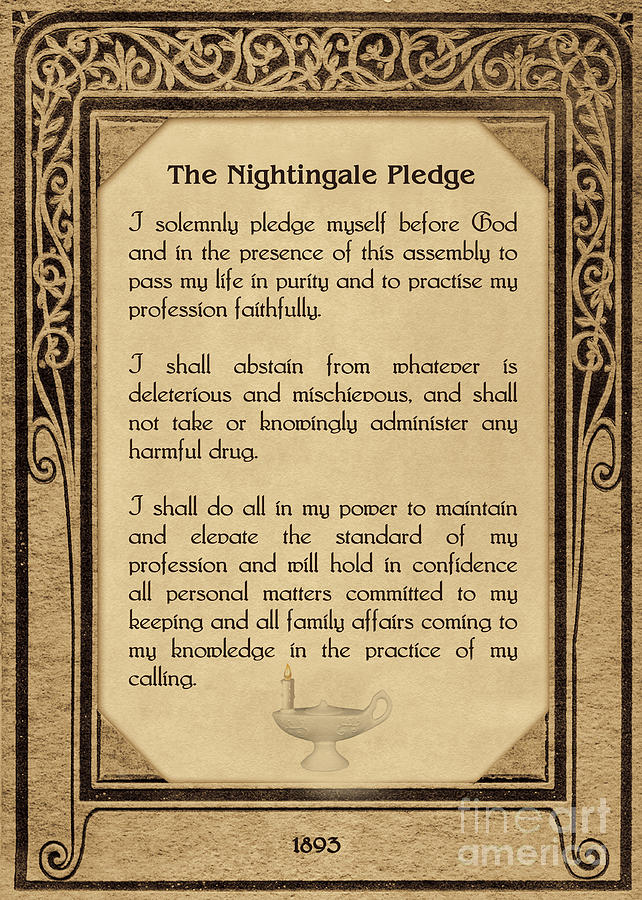 The Florence Nightingale Pledge 1893 Mixed Media by Olga Hamilton