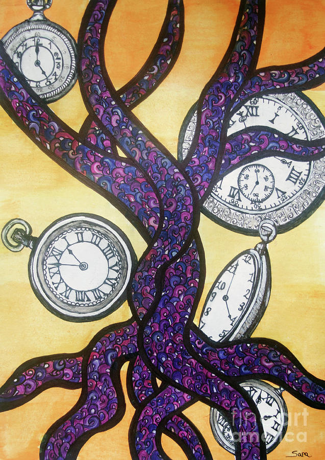 Acrylic Painting - The Flow of Time by Sara Matthews