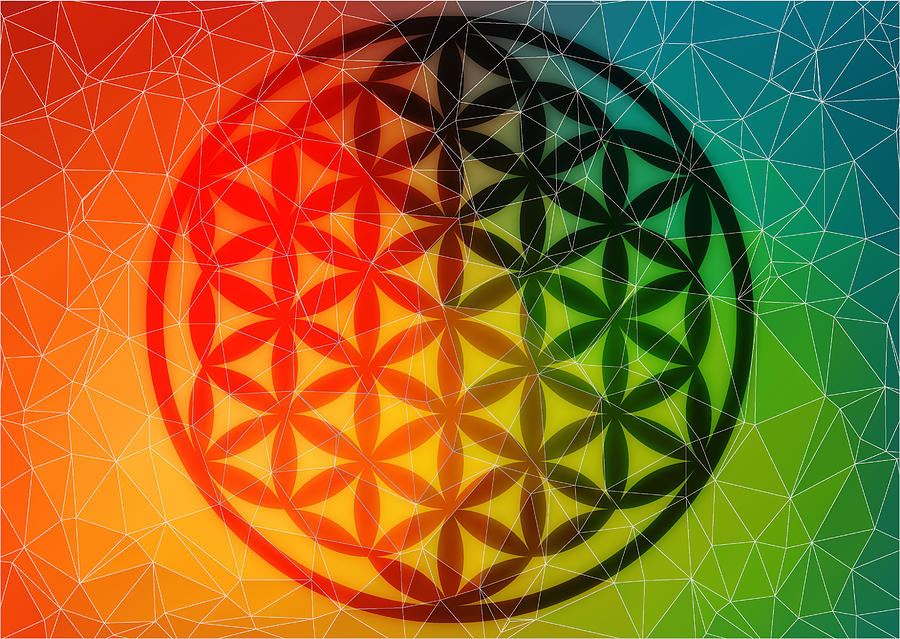 Abstract Digital Art - The Flower of Life Dreams by AJ Fortuna