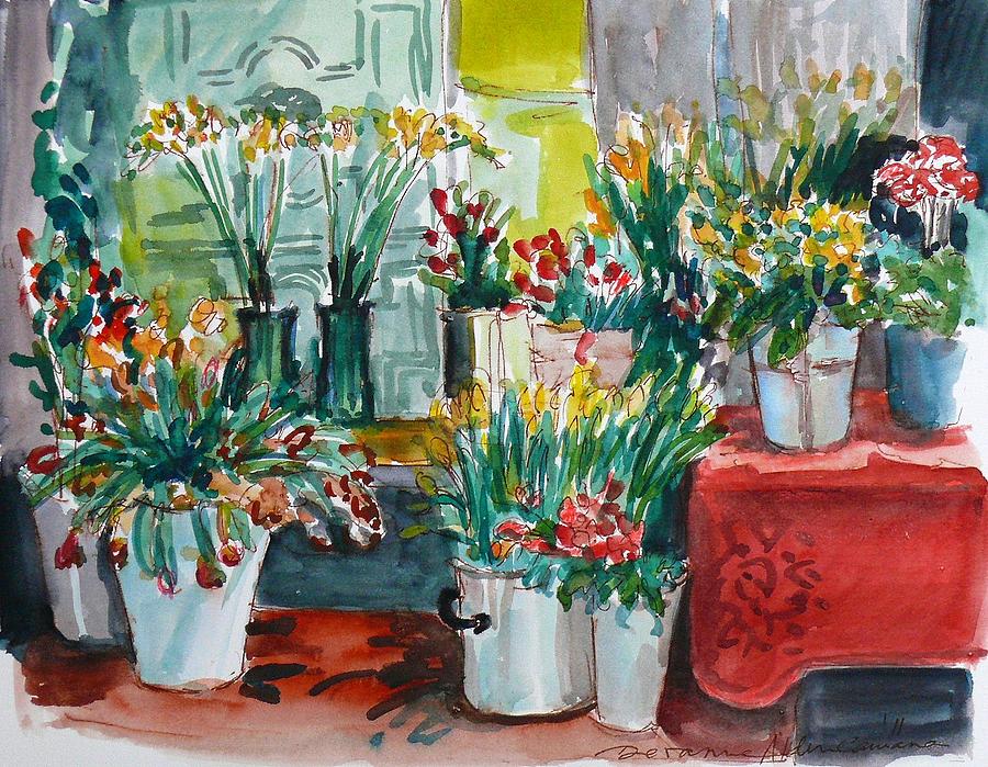 The Flower Shop Painting By Doranne Alden