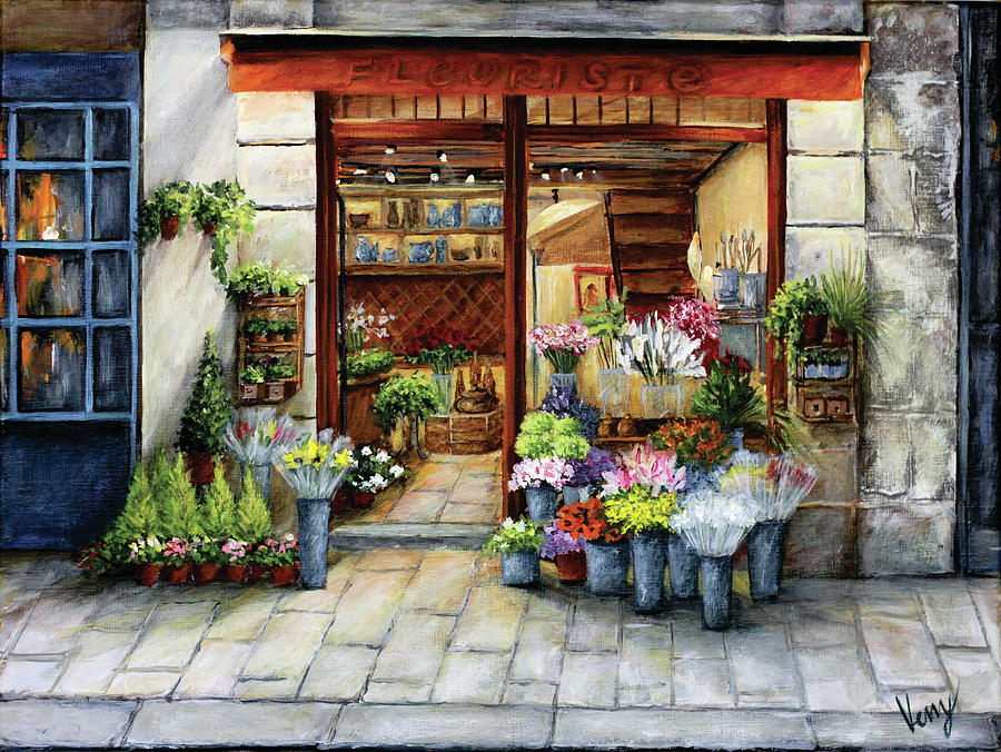 The Flower Shop Painting By Venetka Arsenov