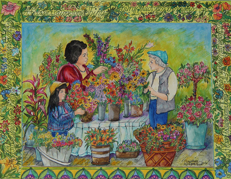 The Flower Vendor Painting by Dorothea  Morgan