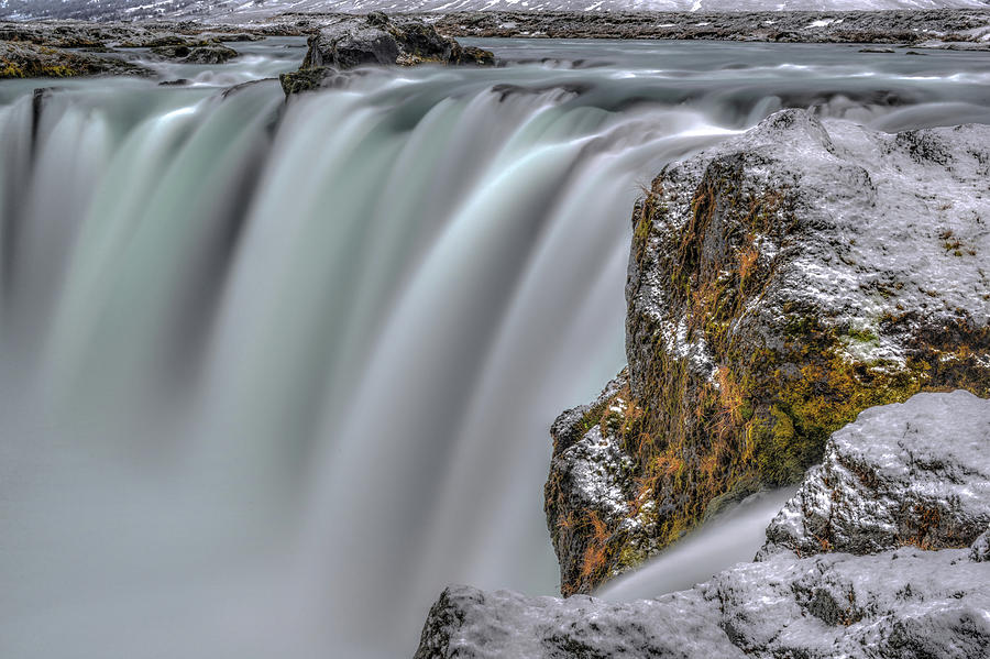 The Flowing Godafoss Falls Photograph by Matt Swinden