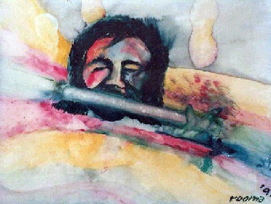 The Flute Player Painting by Rooma Mehra