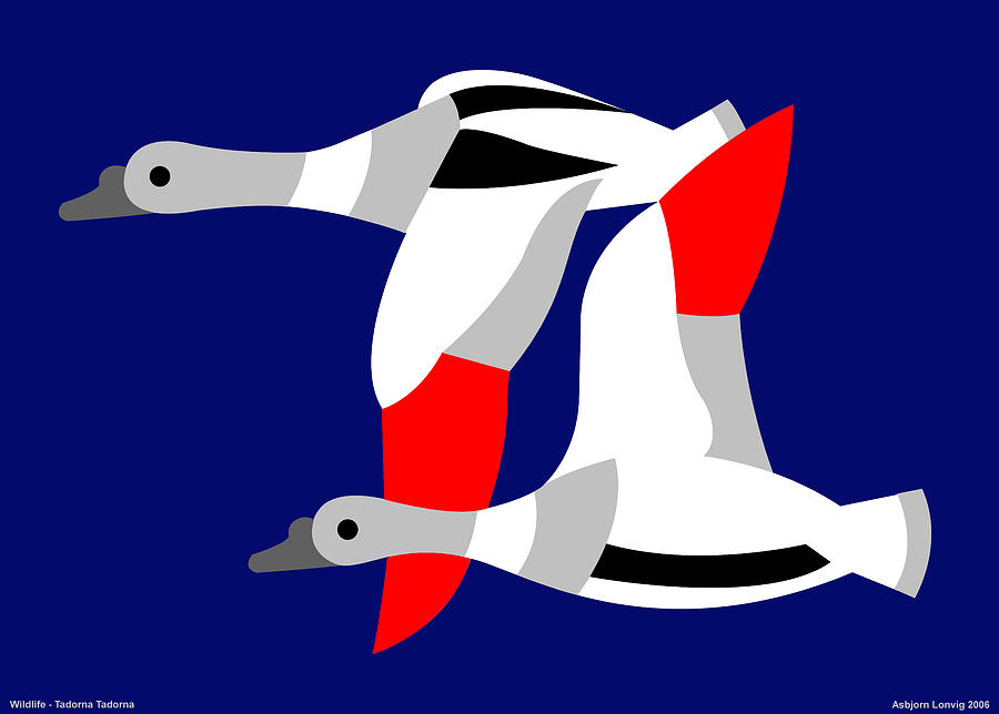The Flying Ducks Digital Art by Asbjorn Lonvig The Flying Ducks Digital Art by Asbjorn Lonvig