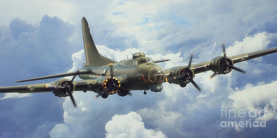 B17 Digital Art - The Flying Fortress by Airpower Art