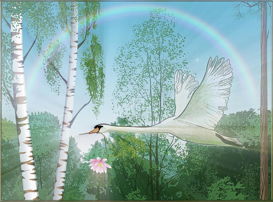 The flying lotus Digital Art by Harald Dastis