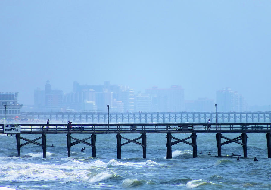 Pier Photograph - The Fog and Swirling Waters by Cathy Harper