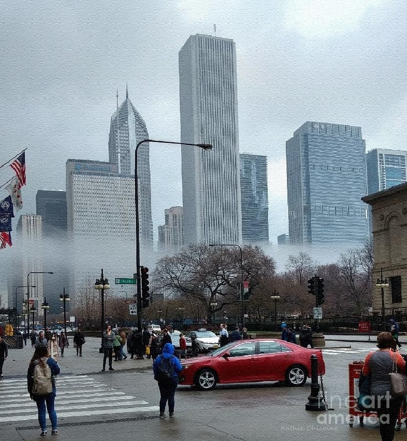 The Fog Lifts on Michigan Avenue Photograph by Kathie Chicoine