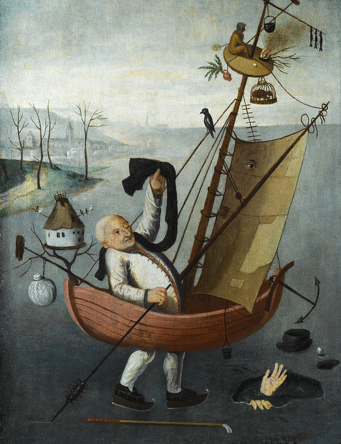 The Fools Ship Painting by Follower of Hieronymus Bosch