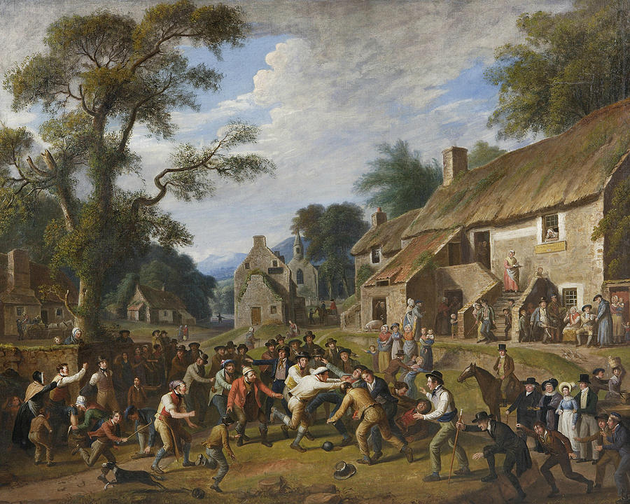 The Foot-Ball Play Painting by Alexander Carse The Foot-Ball Play Painting by Alexander Carse